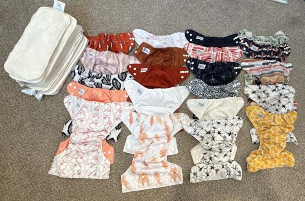 Nora's Nursery Reusable Cloth Diapers with Inserts - Lot of 20